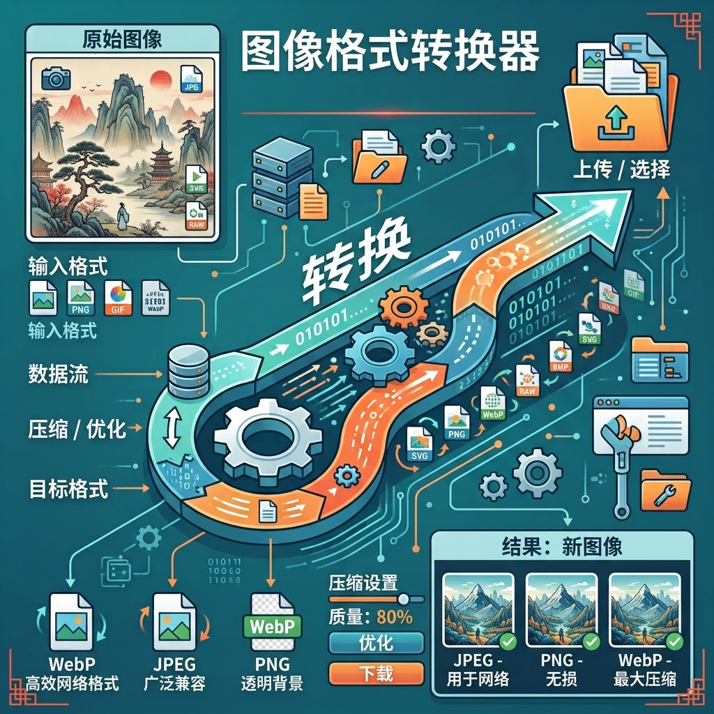 在線轉換照片免費 — PNG JPG WEBP GIF BMP TIFF 圖片格式轉換