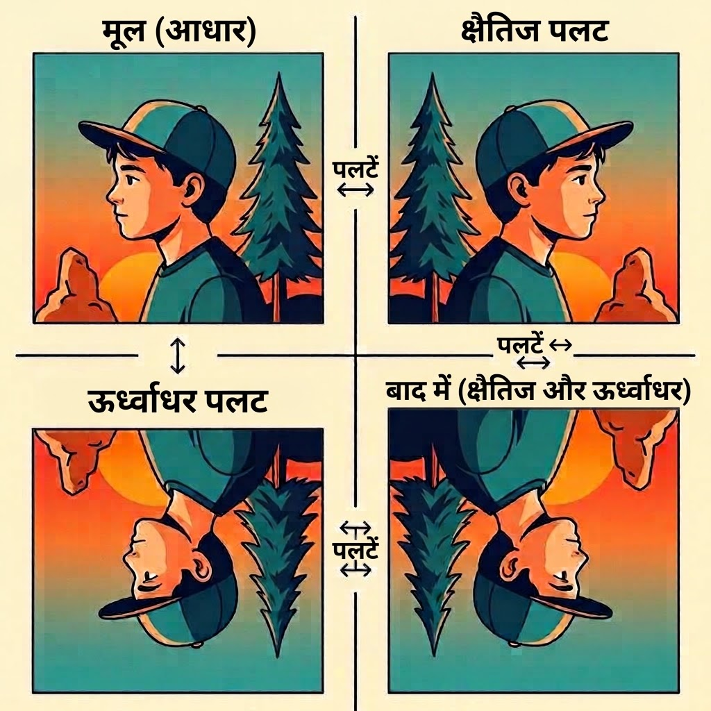 फोटो ऑनलाइन मिरर करें मुफ्त में – क्षैतिज और लंबवत मिरर बिना क्वालिटी लॉस